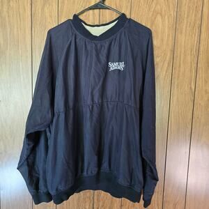 Samuel Adams Men's Size M Windbreaker Navy Blue Golf Casual Long Sleeve